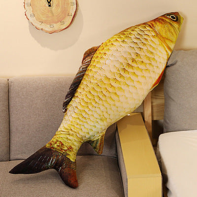 Cartoon Simulation Crucian Carp Plush Toy Doll Bed Accompany You To Sleep With Long Strip Pillow Rag Doll Fish Pillow Doll