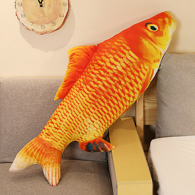 Cartoon Simulation Crucian Carp Plush Toy Doll Bed Accompany You To Sleep With Long Strip Pillow Rag Doll Fish Pillow Doll