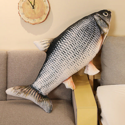 Cartoon Simulation Crucian Carp Plush Toy Doll Bed Accompany You To Sleep With Long Strip Pillow Rag Doll Fish Pillow Doll