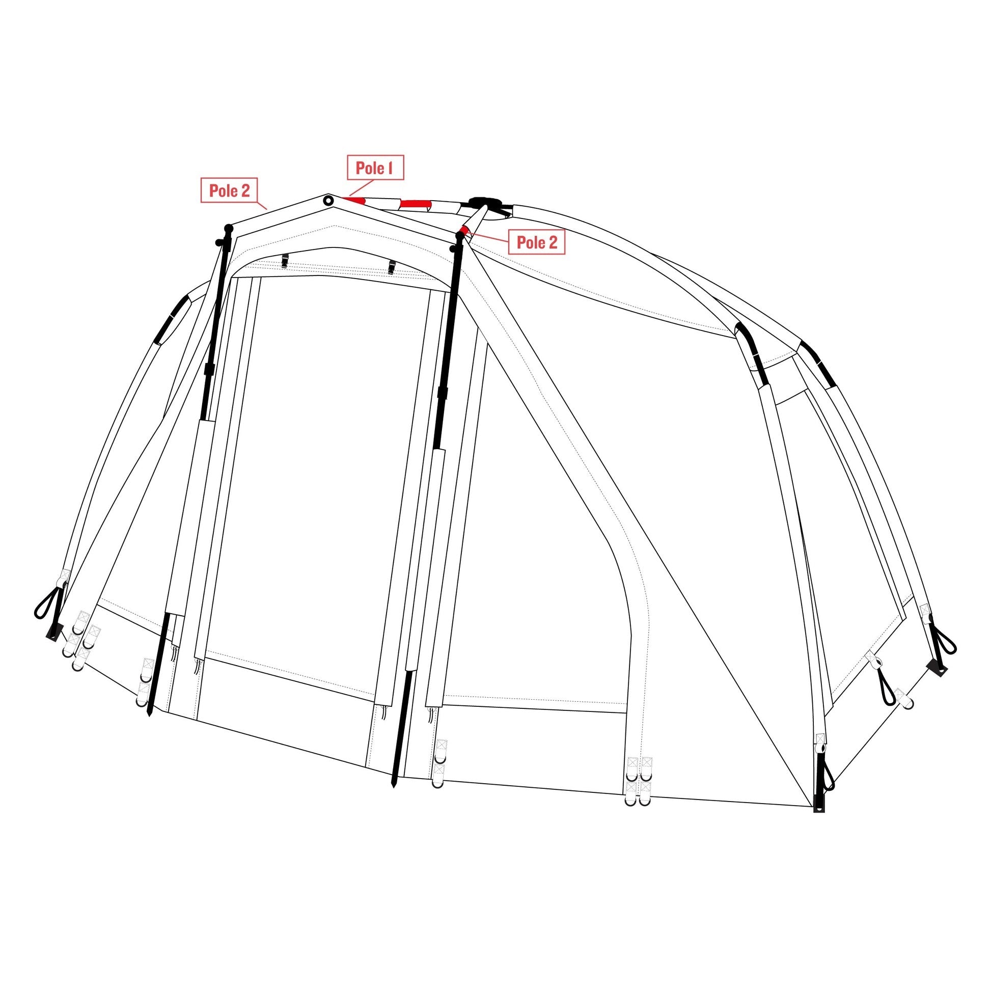 Back Elasticated Rib For The Cyprinus® Typhoon Bivvy