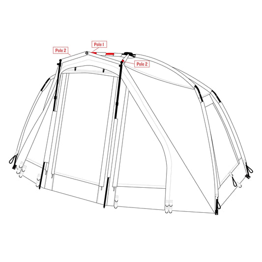 Back Elasticated Rib For The Cyprinus® Typhoon Bivvy