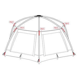 Back Elasticated Rib For The Cyprinus® Typhoon Bivvy